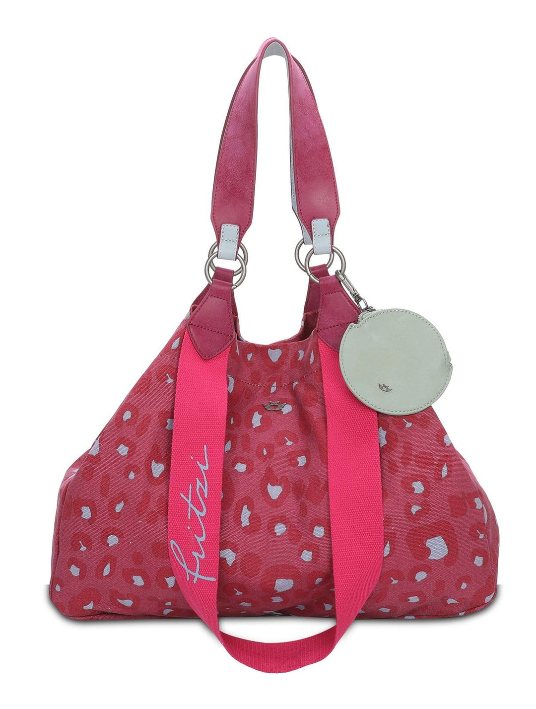 Fritzi aus Preussen Izzy Medium Canvas Shopper Tasche 42 cm Leo Pink, Leo Pink