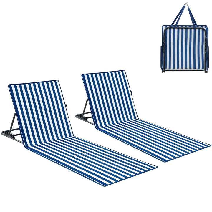 Palawano Sonnenliege für Garten & Strand – Verstellbare 5-Positionen Strandmatte, Leicht & TragbarLi