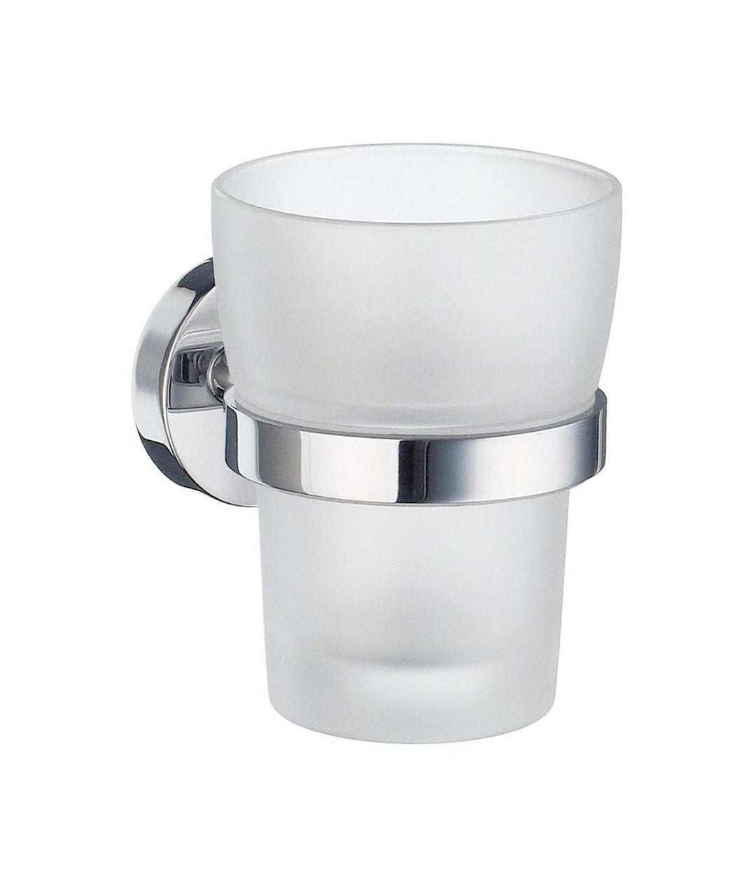 Smedbo Home Holder mit Glas Becher Porzellan poliert Chrom