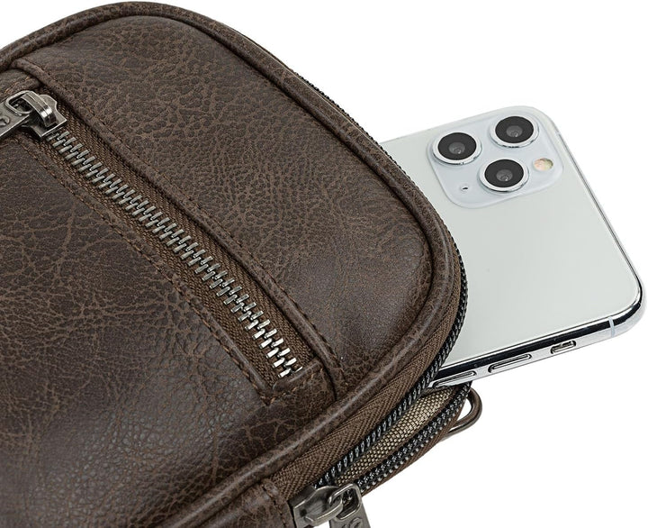 Lois - Umhängetasche Herren Klein mit Verstellbarem Riemen - Handytasche zum Umhängen Herren, Herren