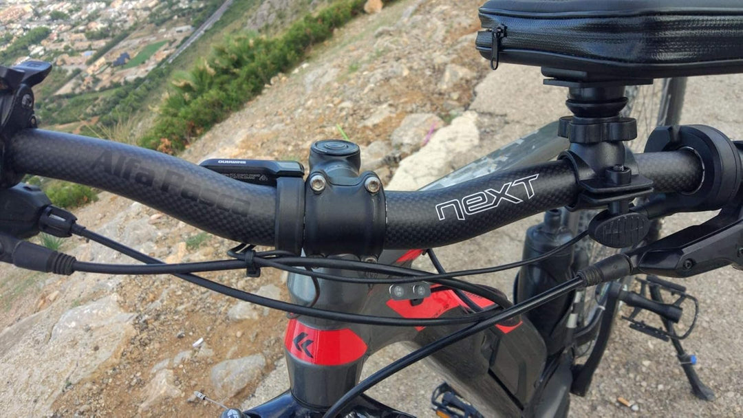 Alfa Pasca Carbon Mountain Fahrrad Lenker Ebene Steigleitung MTB Fahrrad Lenker Rot/Schwarz 3K Matt/