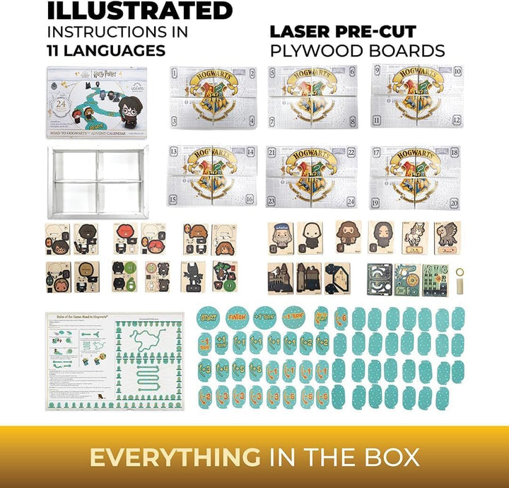 UGEARS Harry Potter Adventskalender 2025 – Road to Hogwarts Modellbausatz 3D holzpuzzle für Erwachse