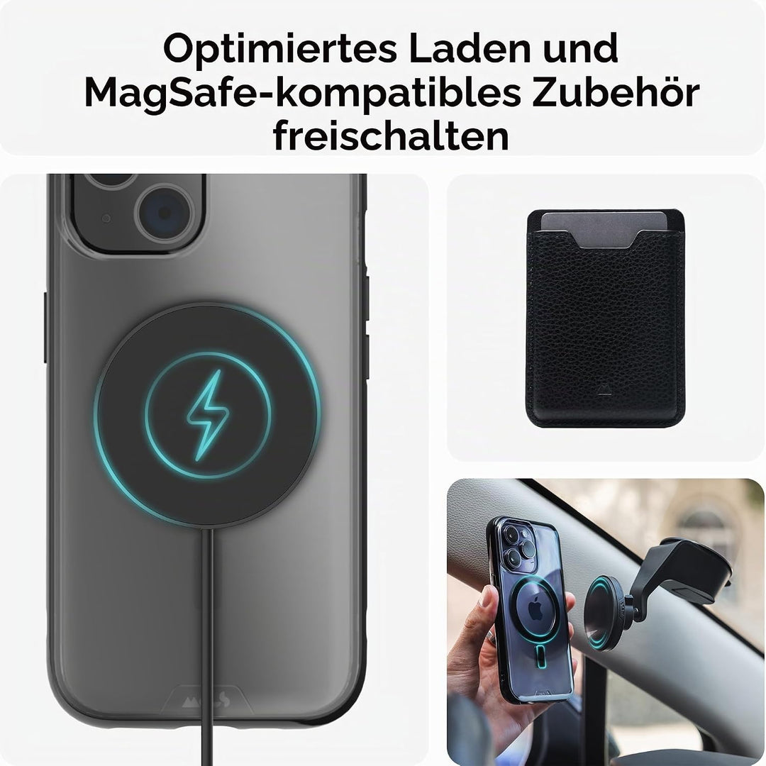 Mous Hülle für iPhone 15 MagSafe Kompatibel Case Durchsichtig - Clarity 2.0 - Handyhülle iPhone 15 C