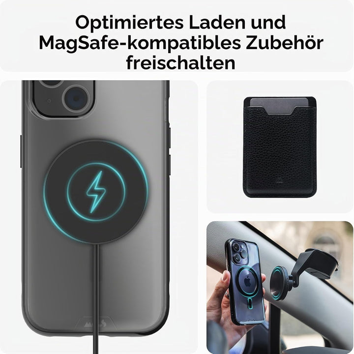 Mous Hülle für iPhone 15 MagSafe Kompatibel Case Durchsichtig - Clarity 2.0 - Handyhülle iPhone 15 C