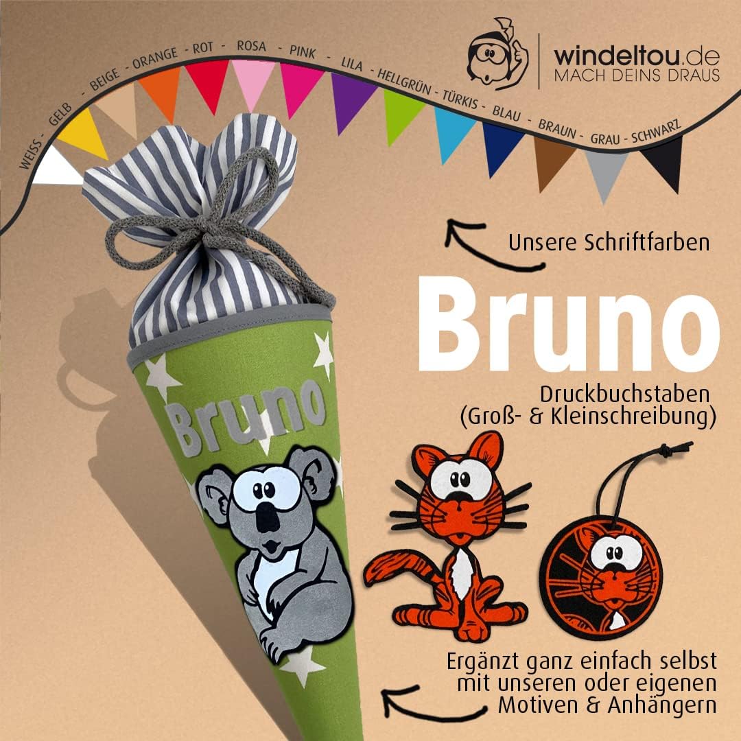 Hochwertige 35 cm Schultüte, Zuckertüte in HELLGRÜN | Start deiner Kreativität | Ideal zur Gestaltun