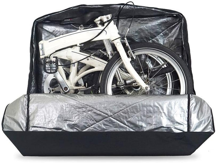 Vincita Weiche Transporttasche mit Rollen für Brompton Typ Fahrrad und Fahrräder, 4 Räder Schwarz 5,