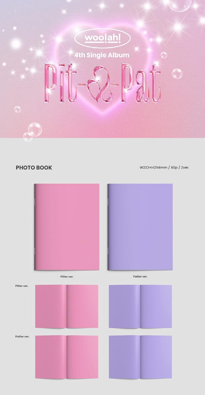 woo!ah! - 4th Single Album [Pit-a-Pat] CD+Folded Poster (Patter ver, 1 Folded Poster) Patter Ver, +
