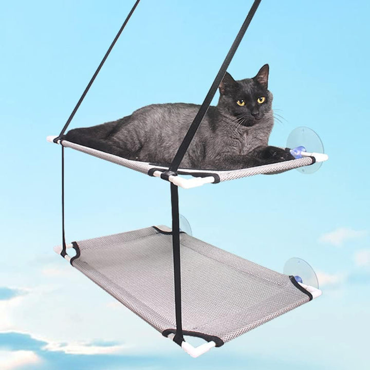 Hängematte für Katzen, Katzen Fensterplatz, Doppelschichtige Hängematte, Einem Gewicht von Hält bis