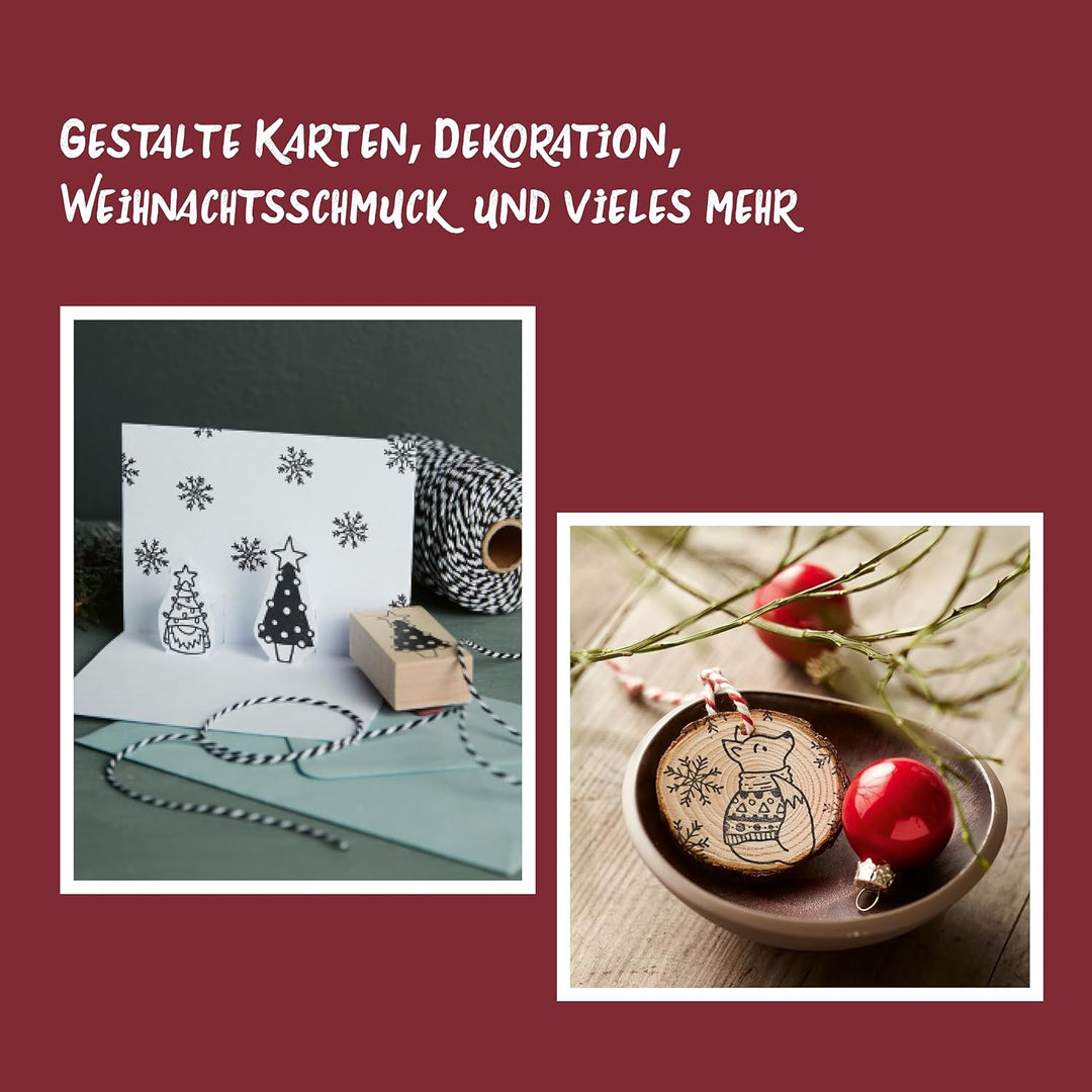 Adventskalender Stempel-Glück. Mit mehr als 24 Stempeln, Anleitungsbuch und weiterem Zubehör
