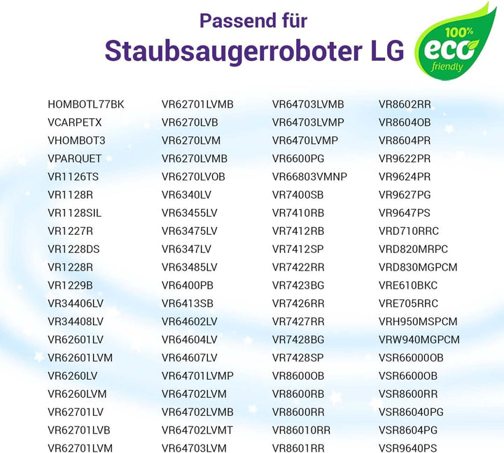 Bürstenset 2x Staubsauger Bürste rechts links Ersatz für ABC73129901 ABC73129903 ABC73130001 ABC7313
