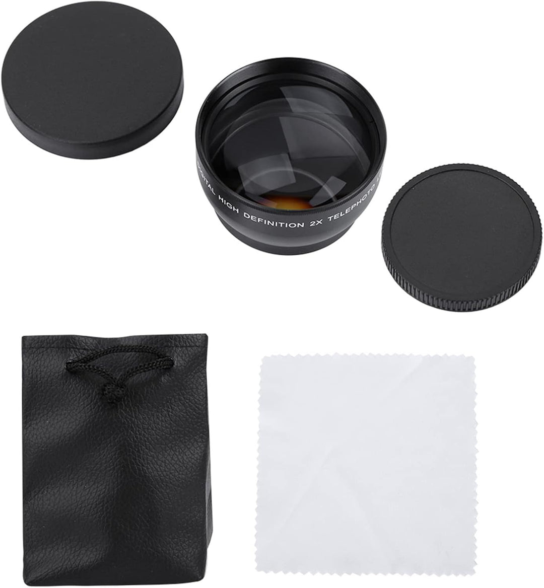 52-mm-2X-HD-Telekonverter-Teleobjektiv für 52-mm-Kameras, Doppelter Zoom, Einfache Installation und