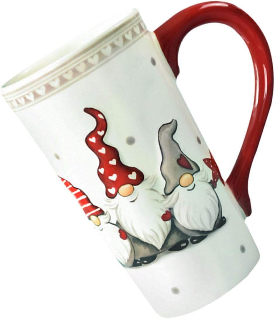 Cabilock Weihnachts Keramik Becher 1Pc Gross Milchklaus Relief Weihnachten Handheld für Gemischt Por