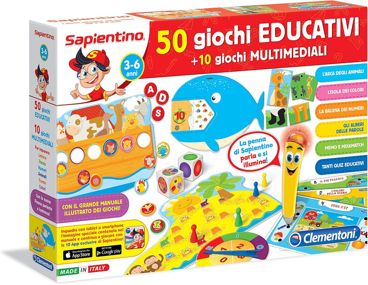Clementoni Stift Basic 50 Spiele, 50 Spiele