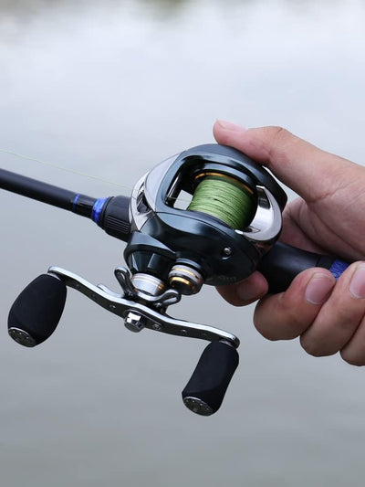Sougayilang Baitcasting Angelrolle mit 11+1 abgeschirmten Lagern, Magnetische Bremse System Angelrol