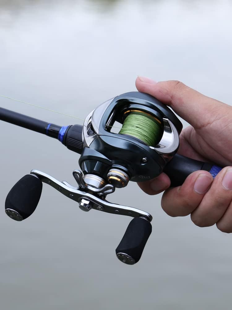 Sougayilang Baitcasting Angelrolle mit 11+1 abgeschirmten Lagern, Magnetische Bremse System Angelrol