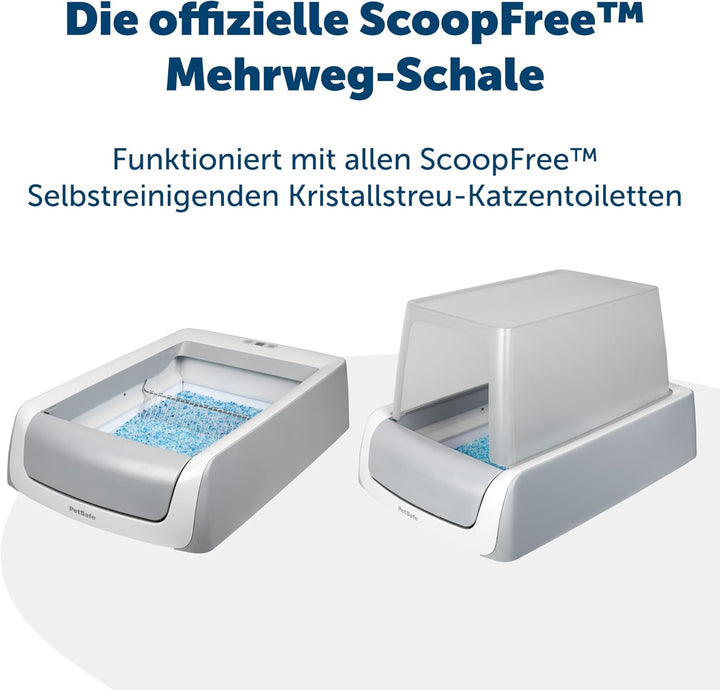 PetSafe ScoopFree wiederverwendbar Katzentoilette mit Premium Blau Nicht-klumpend Kristall