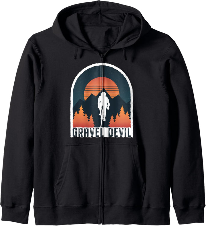 Gravel Biker Rennrad Kies Teufel Radfahrer Kapuzenjacke