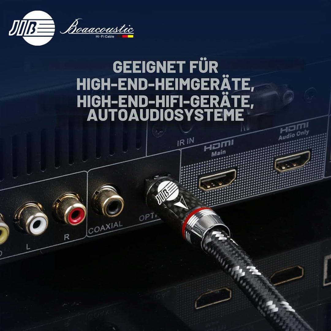 BOAACOUSTIC JIB Optisches Audiokabel High End Audio & hifi Optical Audio Cable Digital Toslink Kabel
