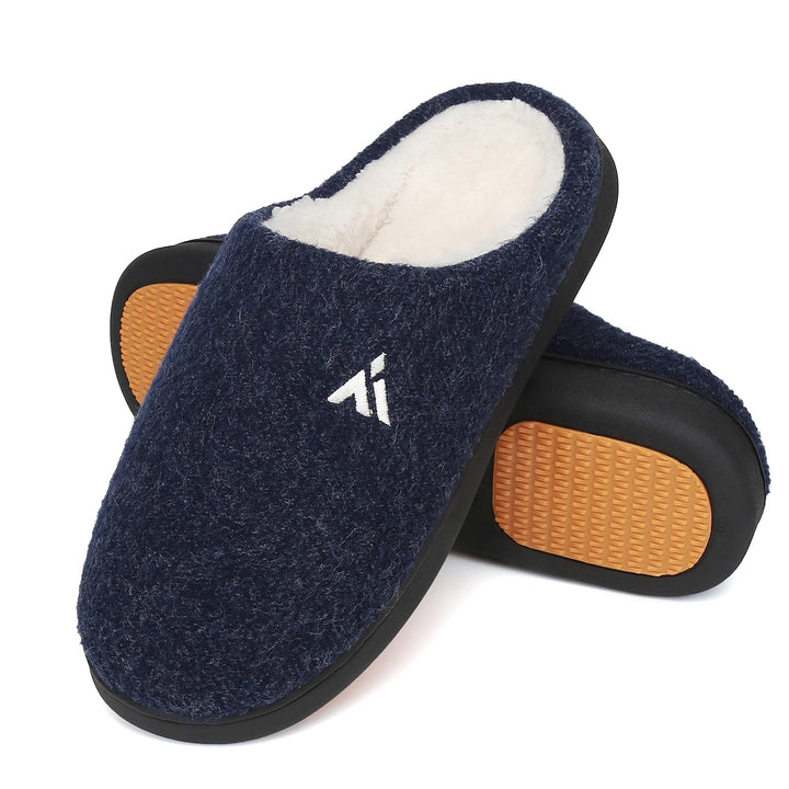 Mishansha Herren Damen Warme Hausschuhe Winter Memory Foam Plüsch Pantoffeln Rutschfest Slippers,Gr.