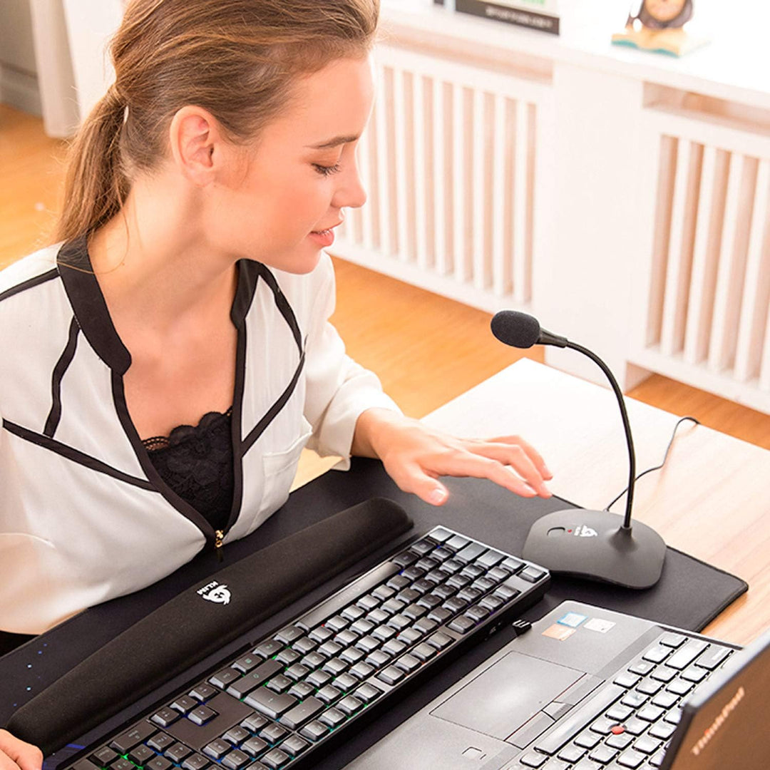 KLIM Talk USB - Standmikrofon PC und Mac - Kompatibel mit jedem Computer - Professionelles USB Mikro