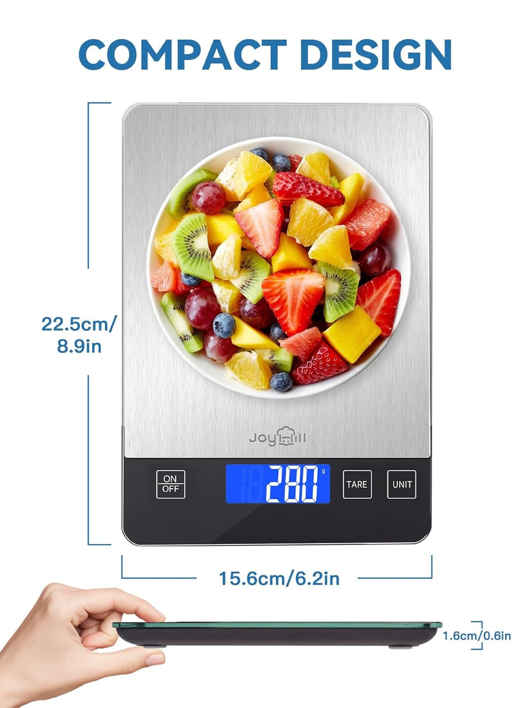 Lebensmittelwaage, 10kg/1g Digitale Küchenwaage, Lebensmittelwaage in Gramm und Unzen zum Backen und