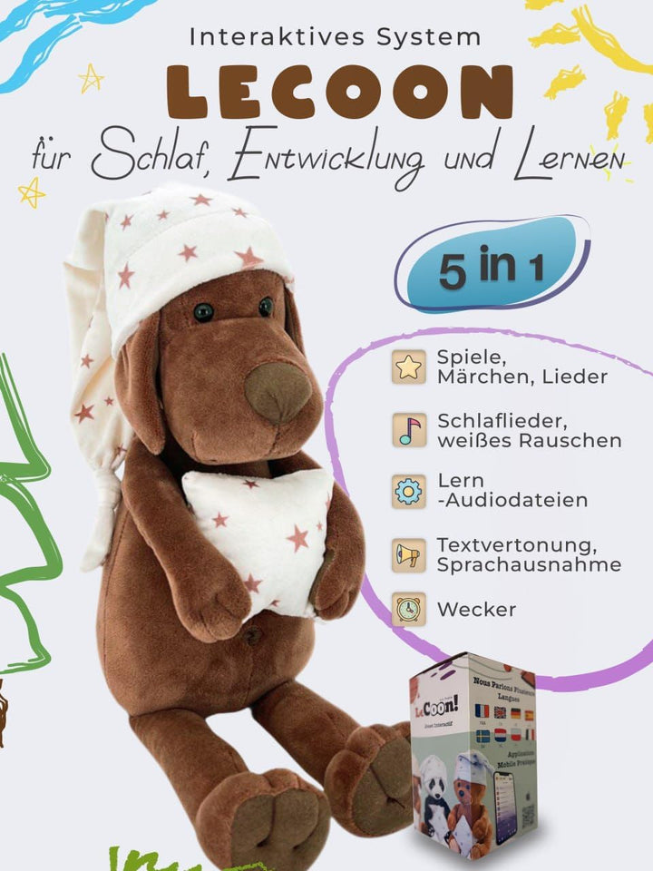 Interaktiver und lernfördernder Plüschhund – EIN magischer Freund für Schlaf, Spiel und die kindlich