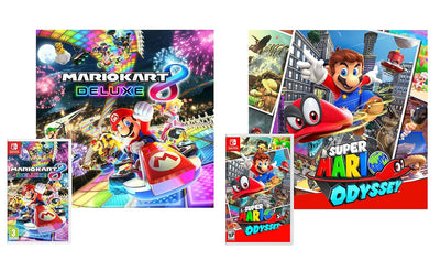 Nintendo Switch 32Gb Neon-Rot/Neon-Blau Pack Mario Kart 8: Deluxe + Super Mario Odyssey