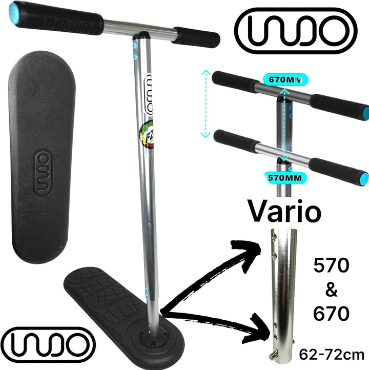 Indo 2.0 Trampolin Stunt-Scooter Freestyle Trick Trainer + Fantic26 Sticker Höhe 60cm, Höhe 60cm