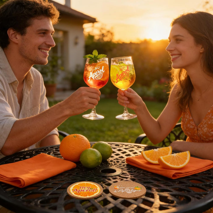 Aperol Gläser Geschenkset,2 Set Aperitif Gläser für Aperol Spritz, Aperol Glas Personalisiert,Glasst