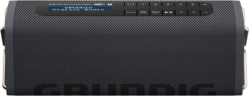 Grundig GBT Band Black - Bluetooth Lautsprecher mit DAB+ und UKW Radio, 30 Meter Reichweite, mehr al
