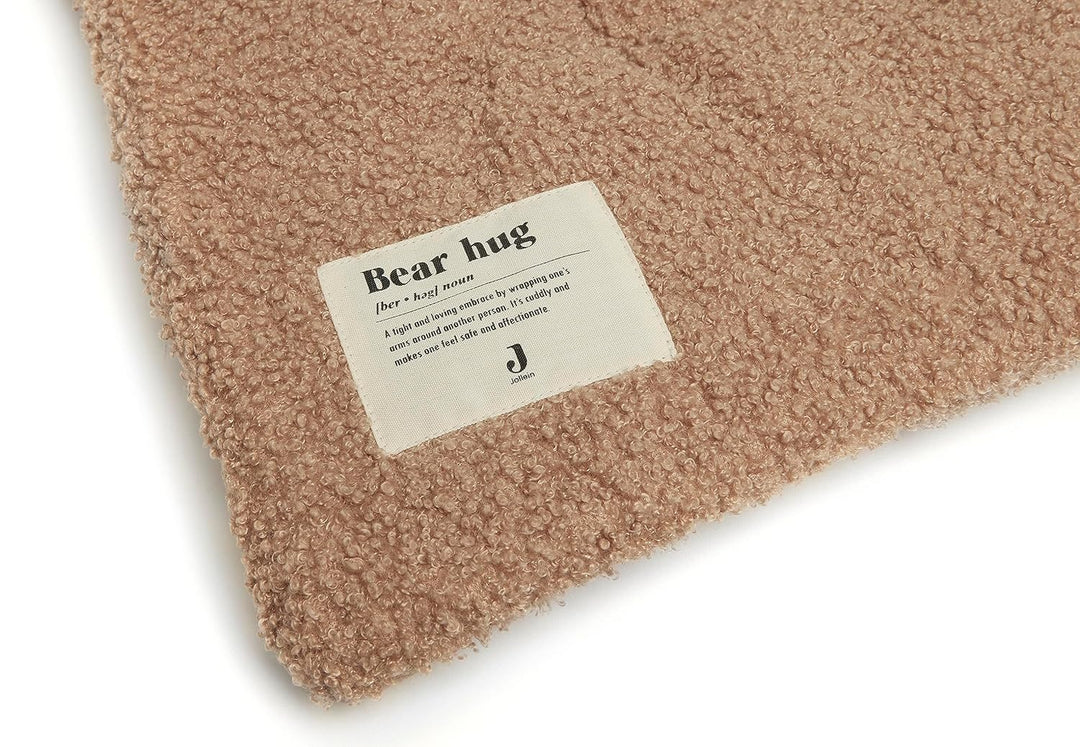 Jollein Krabbeldecke für Baby - Boucle, Biscuit - Laufgittereinlage - 75x95 cm - Spieldecke Baby - H