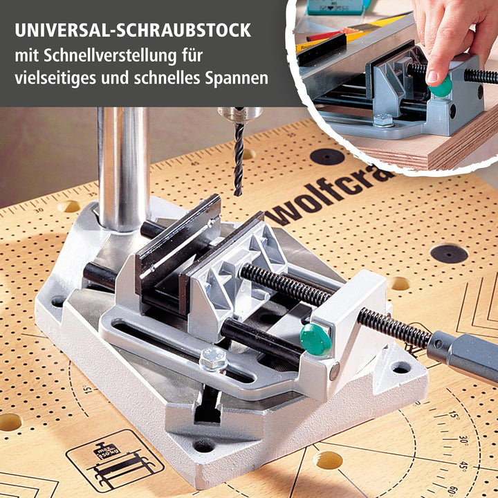 wolfcraft Universal-Schraubstock I 3410000 I Backenbreite 100 mm Einheitsgrösse, Einheitsgrösse