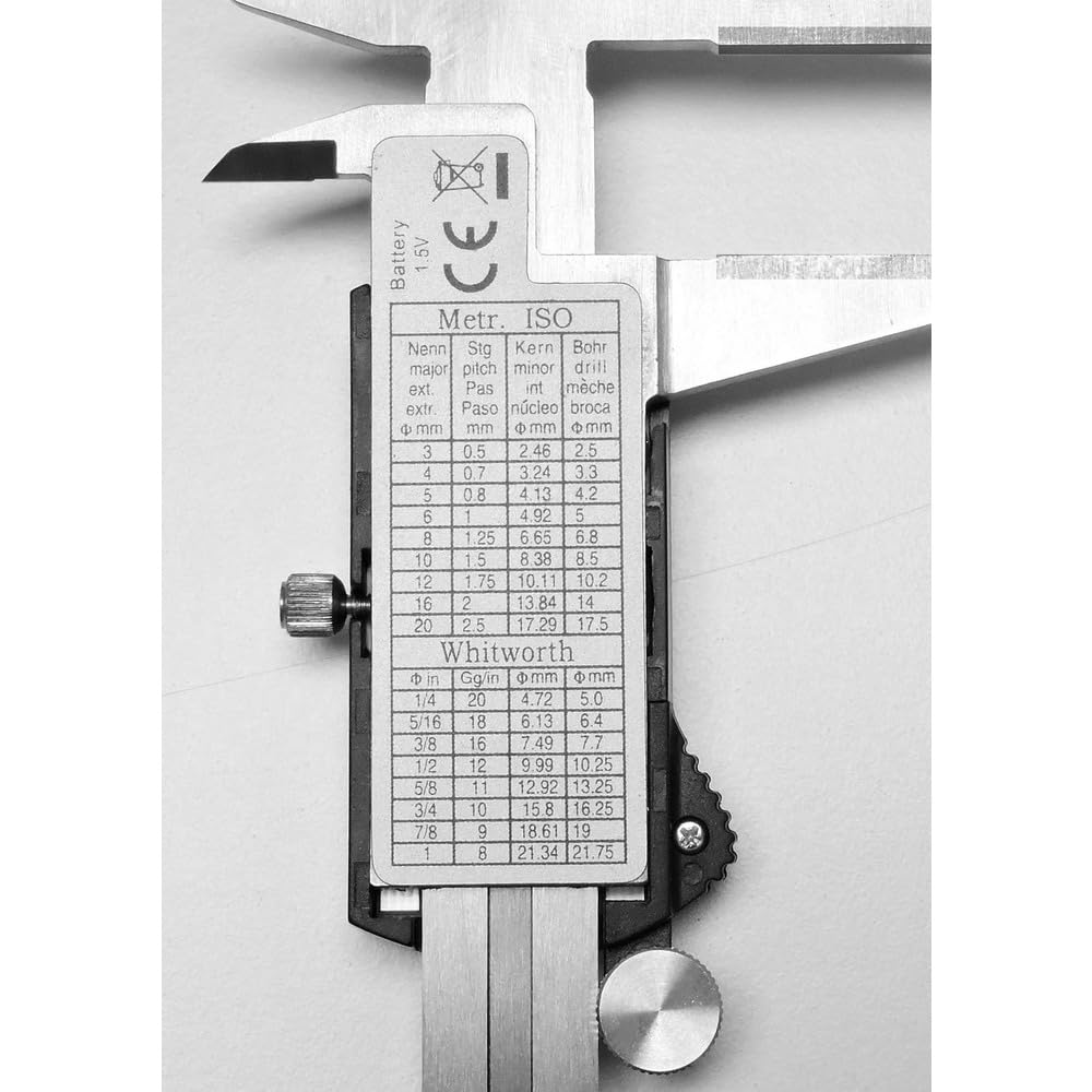 STEINLE 1321 Messschieber Messschieber digital Schieblehre Hartmetall 150 mm