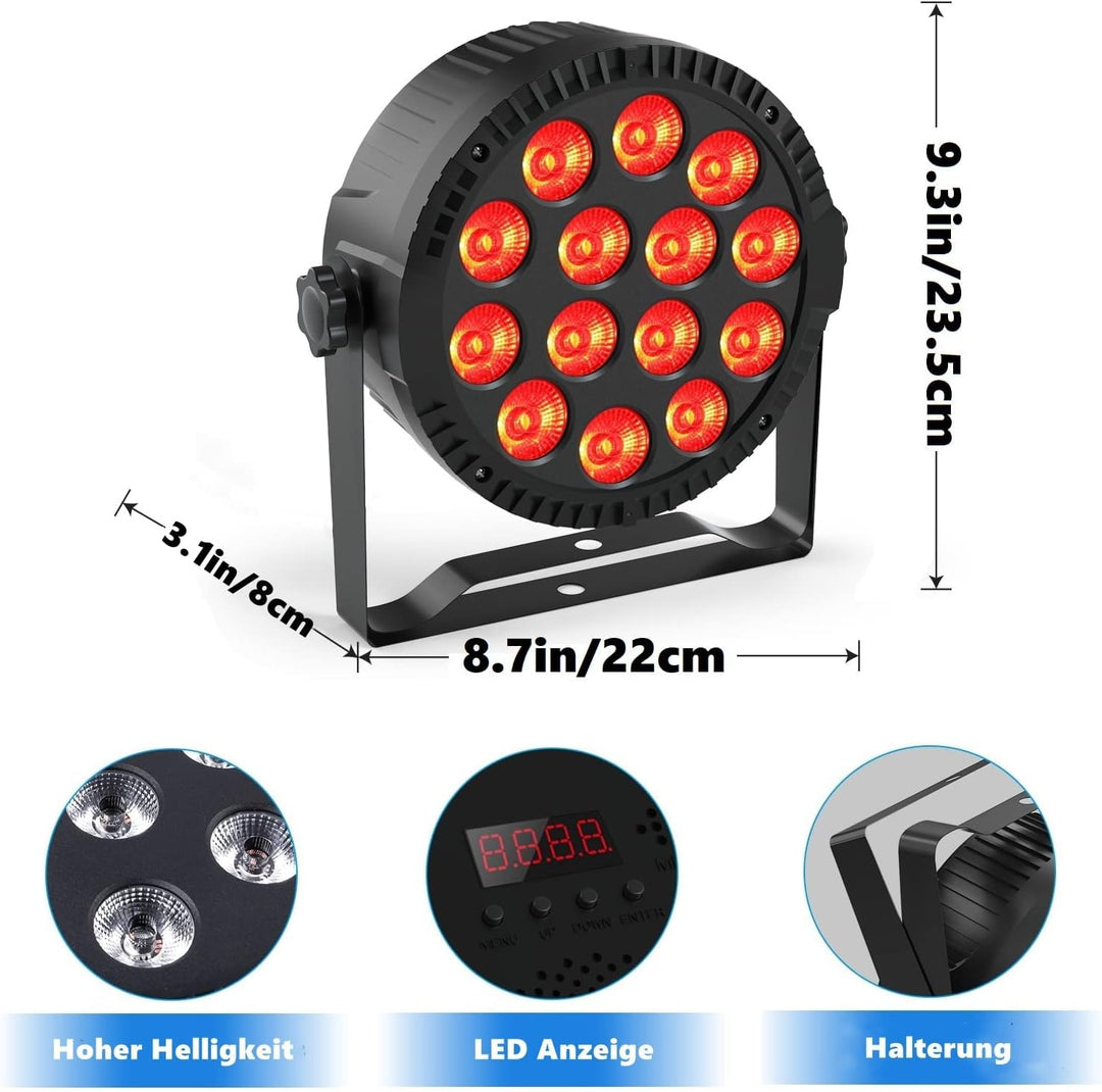 2PCS RGBW LED Par Licht, HOLDLAMP 84W Par Scheinwerfer mit Sound Aktivierung, DMX 4/8CH bühnenlicht