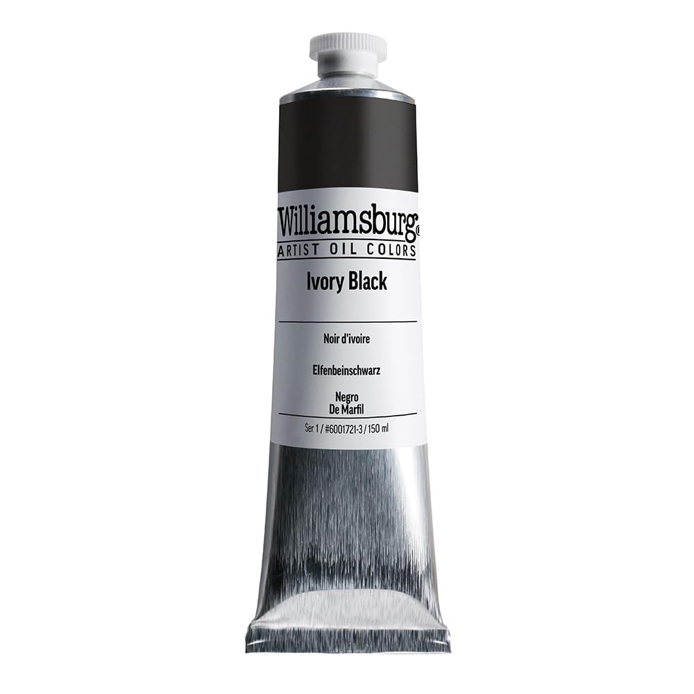 Williamsburg - Handgemachte Oelfarbe - 150 ml - Elfenbeinschwarz 150 Ml Tube Ivory Black, 150 Ml Tub