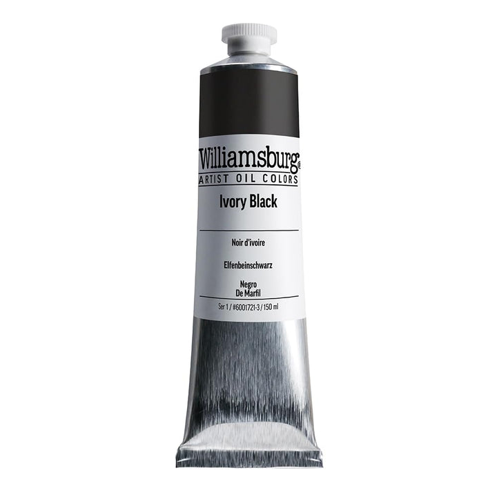 Williamsburg - Handgemachte Oelfarbe - 150 ml - Elfenbeinschwarz 150 Ml Tube Ivory Black, 150 Ml Tub