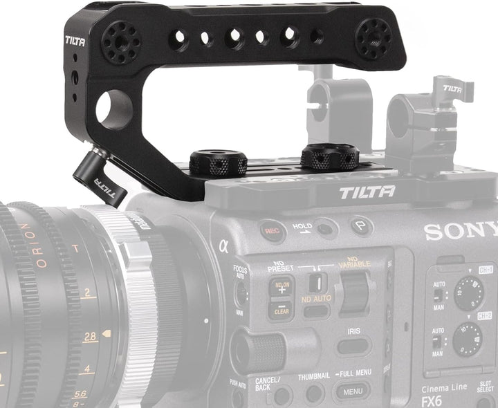 Tilta Oberer Griff kompatibel mit Sony FX6 Schuhhalterung für Videokamera, LED-Lichter, Mikrofone ES