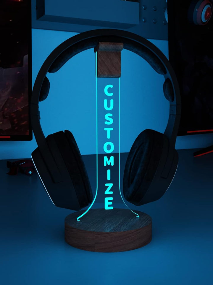 YuanDian personalisierte Licht bis Kopfhörer Stand für Schreibtisch, Gaming-Headset-Halter RGB mit 1