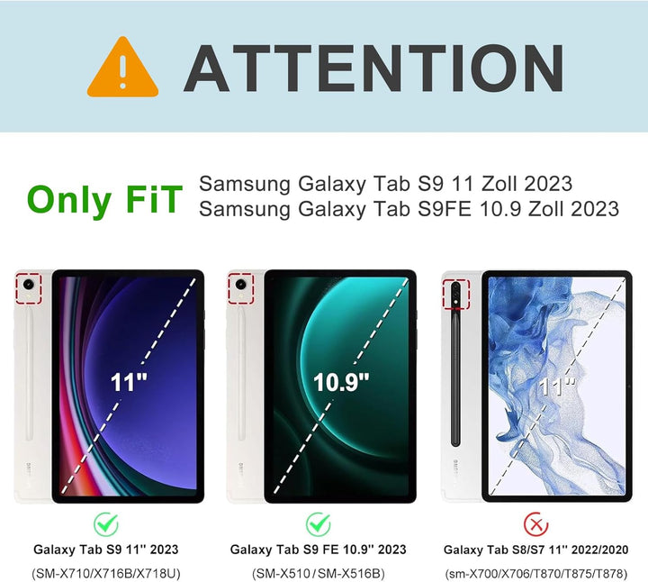 IVEOPPE Tastatur für Samsung Galaxy Tab S9FE/S10FE 10.9", Hülle Tastatur Galaxy Tab S9 FE/S10FE, Mag