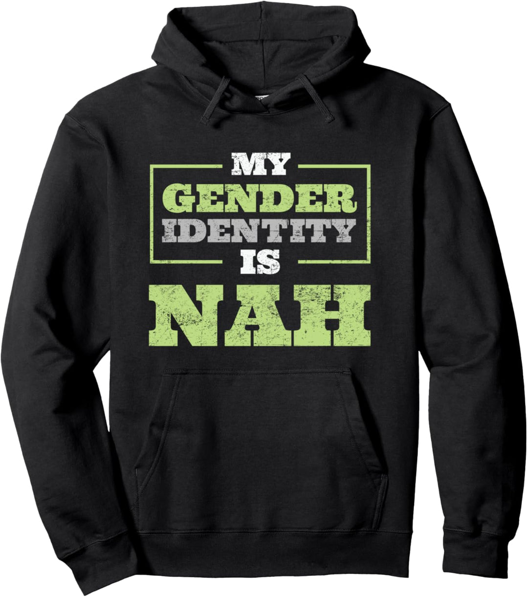 Nah Agender Pride Parade LGBTQ Retro Party Pullover Hoodie