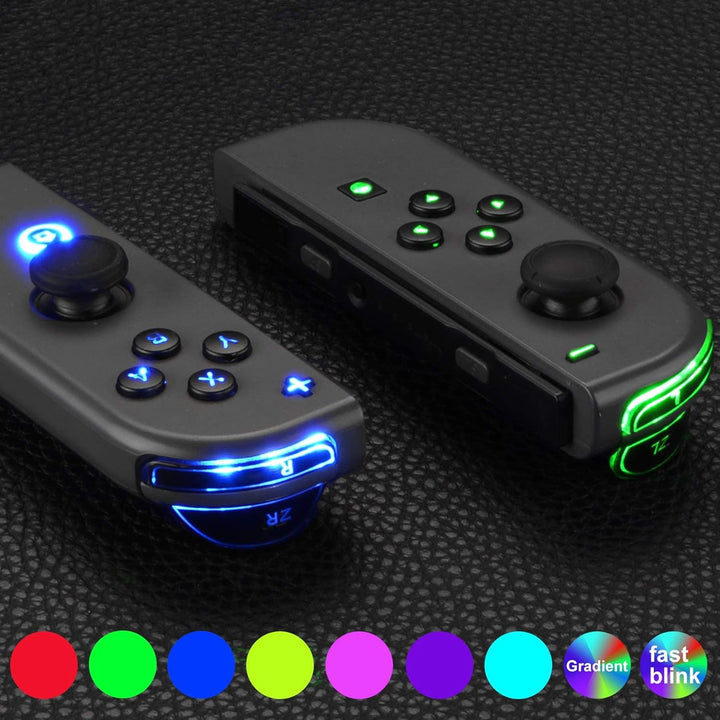 eXtremeRate LED Tasten Set für NS Switch Joycon,Leuchttaste ABXY Knöpfe Tasten Trigger Licht Buttons
