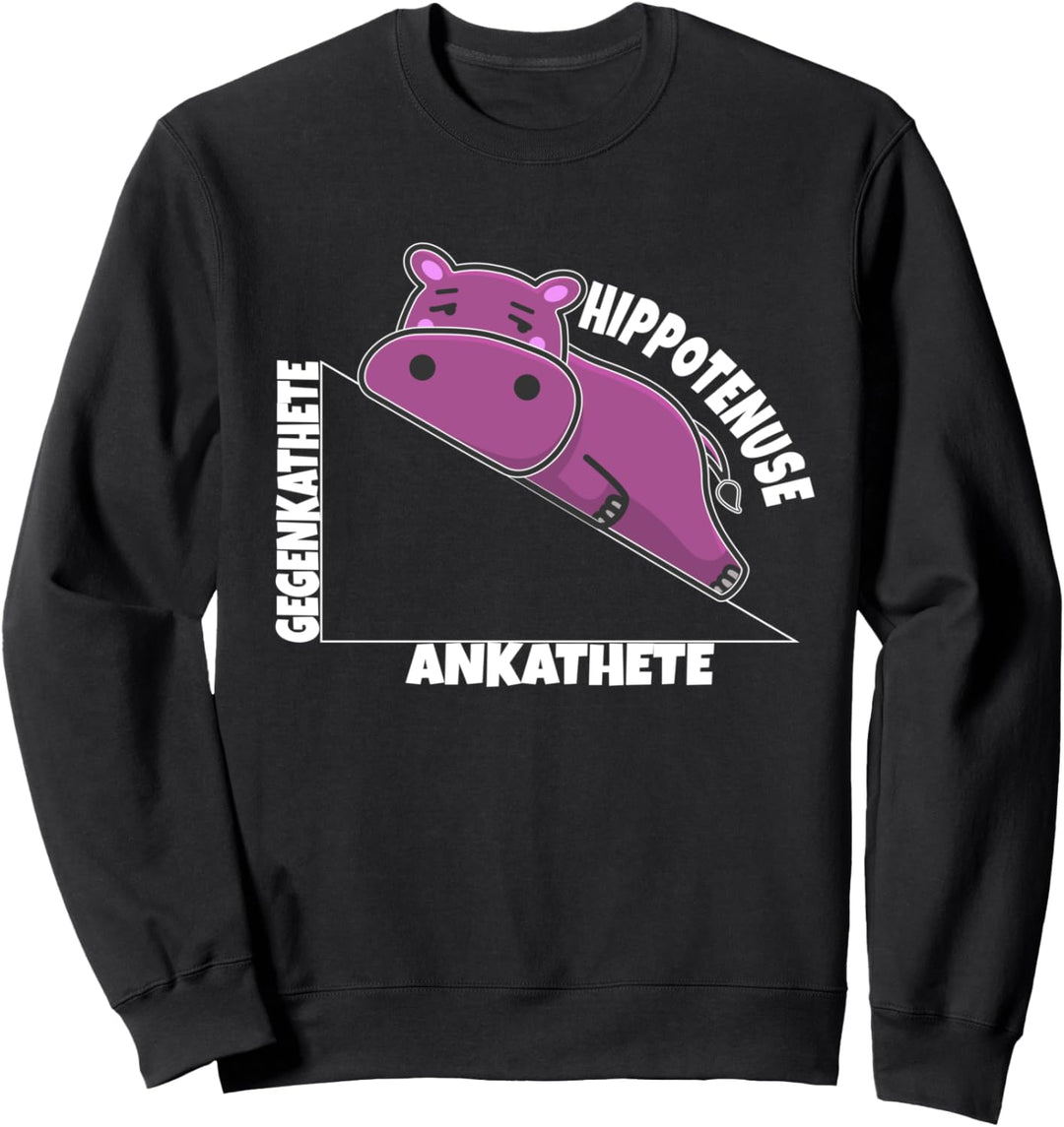 Hippo Hippotenuse Winkelfunktion Hypotenuse Mathe Lehrer Sweatshirt