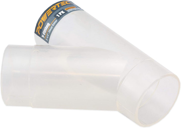 POWERTEC 70228 6,4 cm transparente Y-Fassung für 2-1/2 Zoll Staubsammelschlauch, 2 1/2 Zoll Staubsam