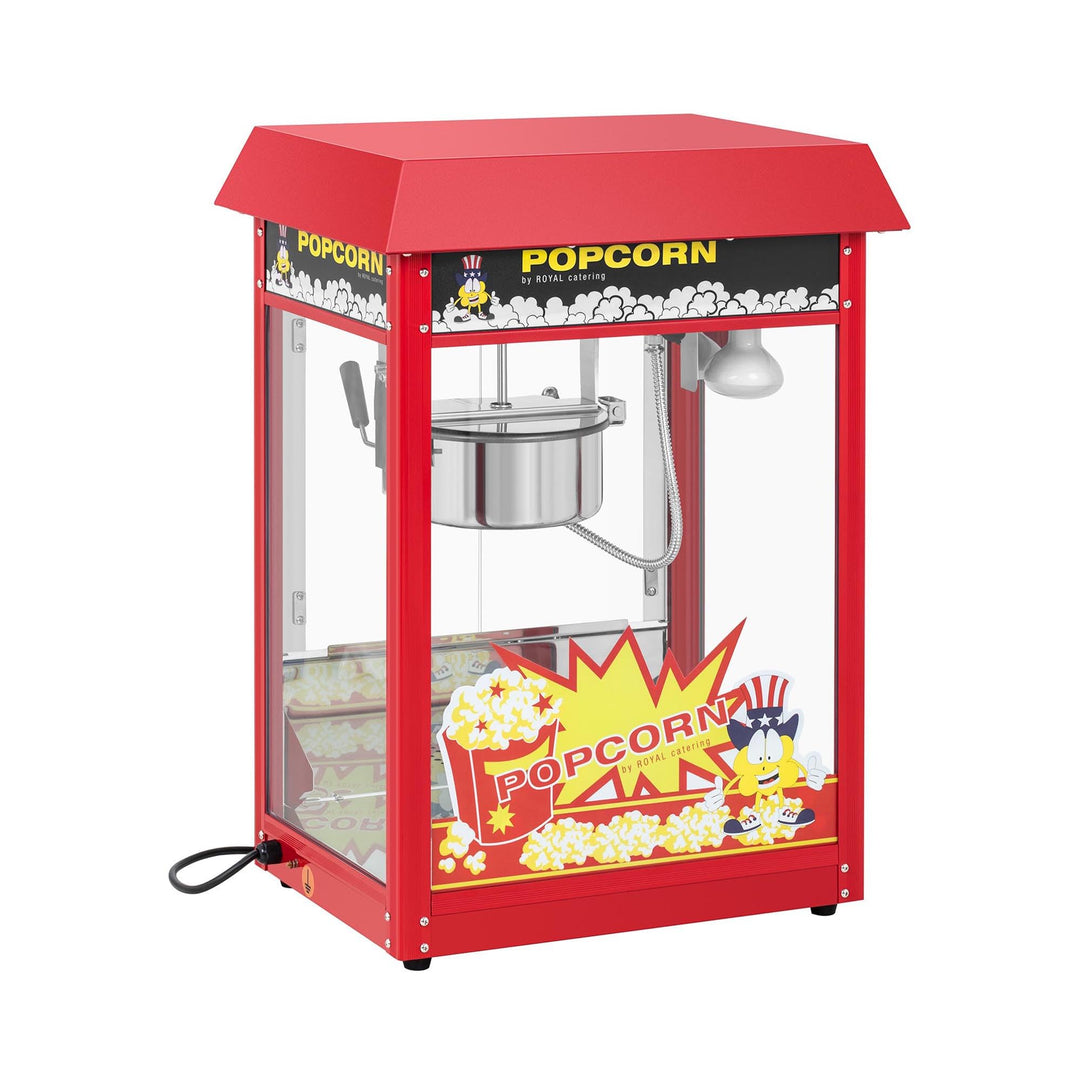Royal Catering RCPS-16E.3-2F Popcornmaschine Retro-Design 150 °C / 180 °C 2 Temperaturen für süsses