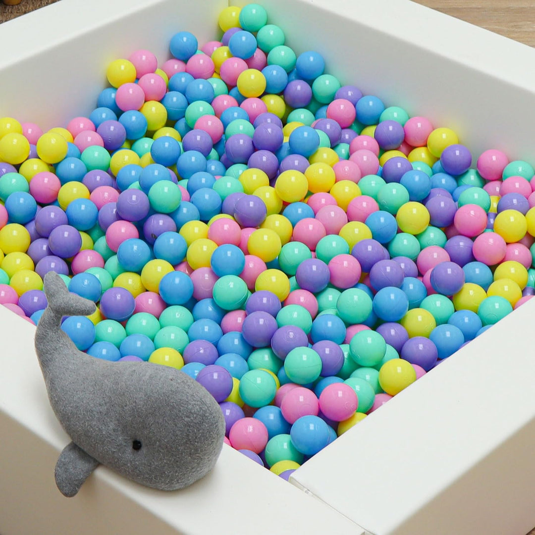 LittleTom Ab Null: Bunte Bälle für Bällebad Baby Spielbälle 5,5cm - Indoor Outdoor Spielzeug für Spi