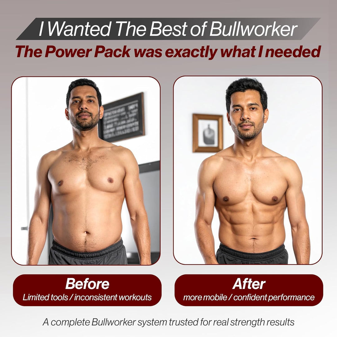 Bullworker Power Pack - Cross Training Portable Home Gym for Total Body Fitness (Bow Classic, Steel