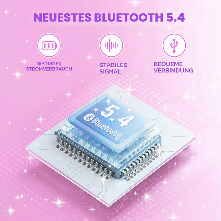 iClever BTH22 Kinder-Bluetooth-Kopfhörer, 60H Spielzeit, 74/85 dBA sichere Lautstärke, Bluetooth 5.4