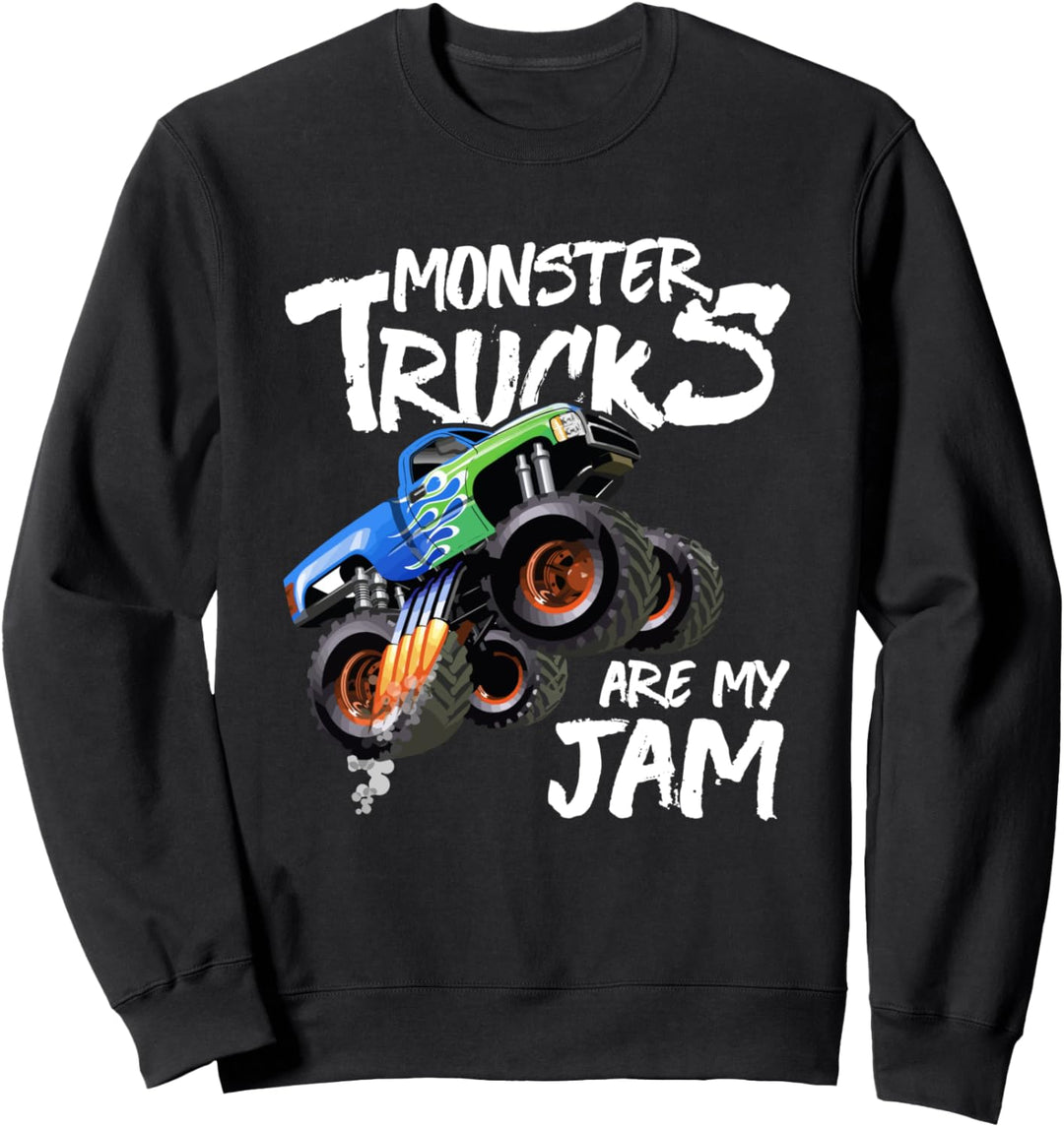 Monster Truck Are My Jam Vintage Retro Racing Trucks Lover Sweatshirt