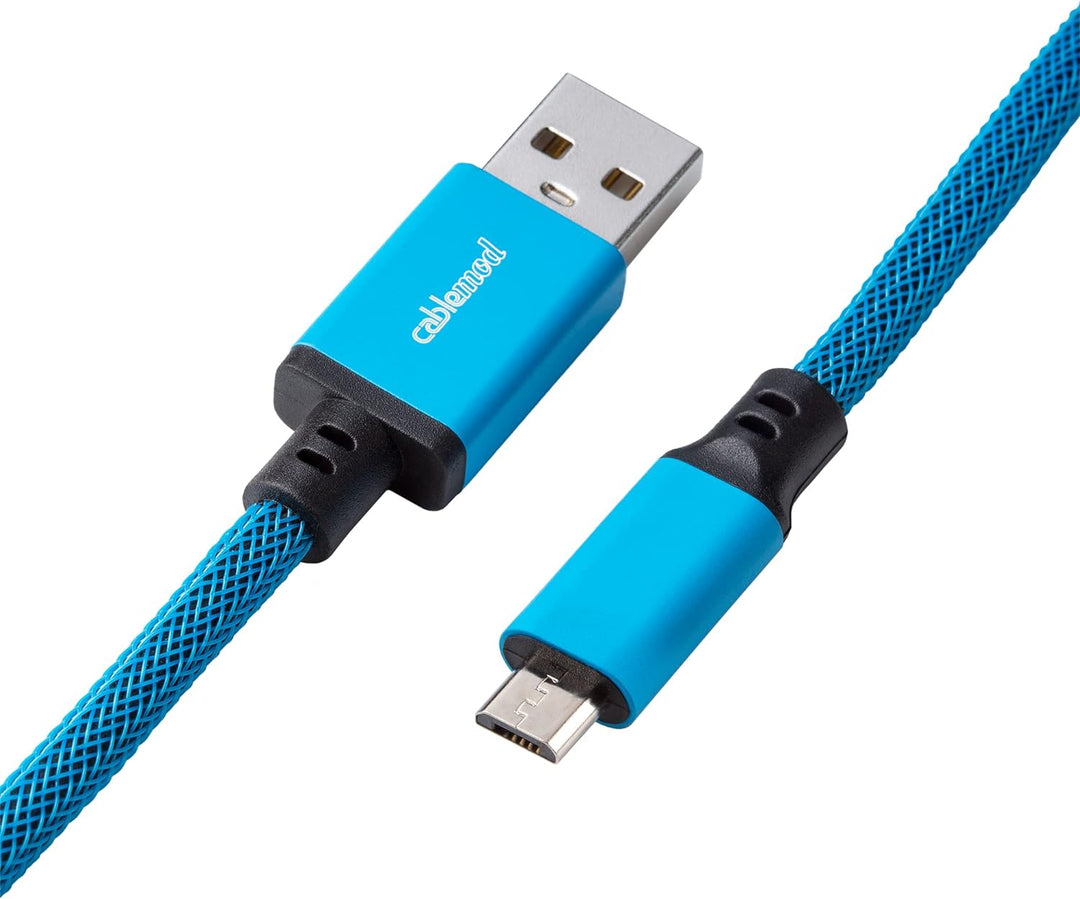 CableMod Pro Coiled Keyboard Cable - Spiralkabel für Tastatur Micro USB auf USB Typ A - Gaming Tasta