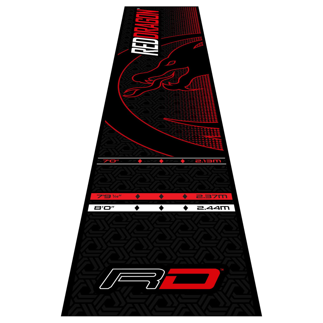 RED DRAGON Darts - Robust oder weiches Gefühl| Dartmatte mit Oche-Linie | Offizielle Turniermasse |